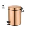 Cestino a pedale soft-close 5L per hotel – finitura Oro Rosa 24k spazzolato AB6