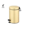 3L soft-close pedal bin for hotels – Brushed brass AB12 finish