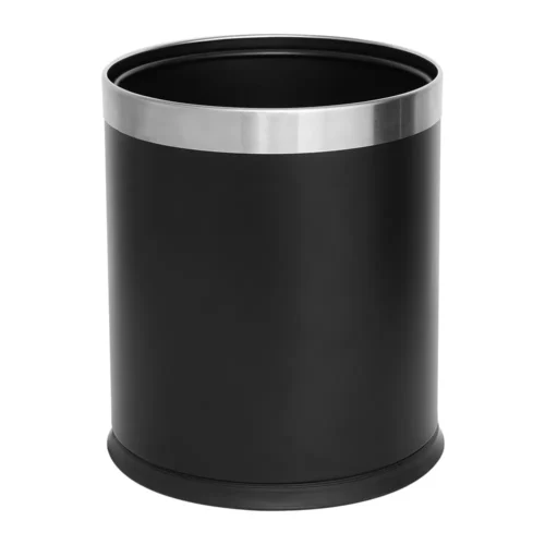 THORNTON 9L double layer bin for hotels – brushed steel finish